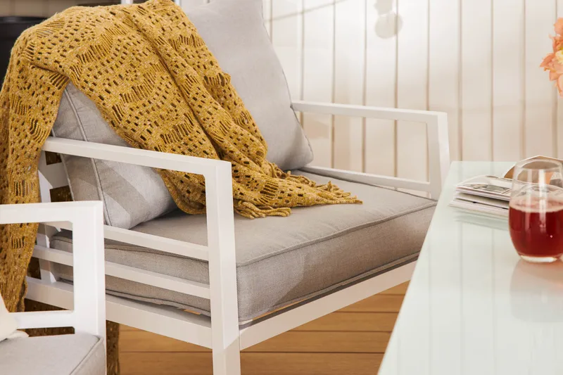 Ariany Sofagruppe - Hvit/Grå - Hagemøbler - Loungemøbler - Loungesett