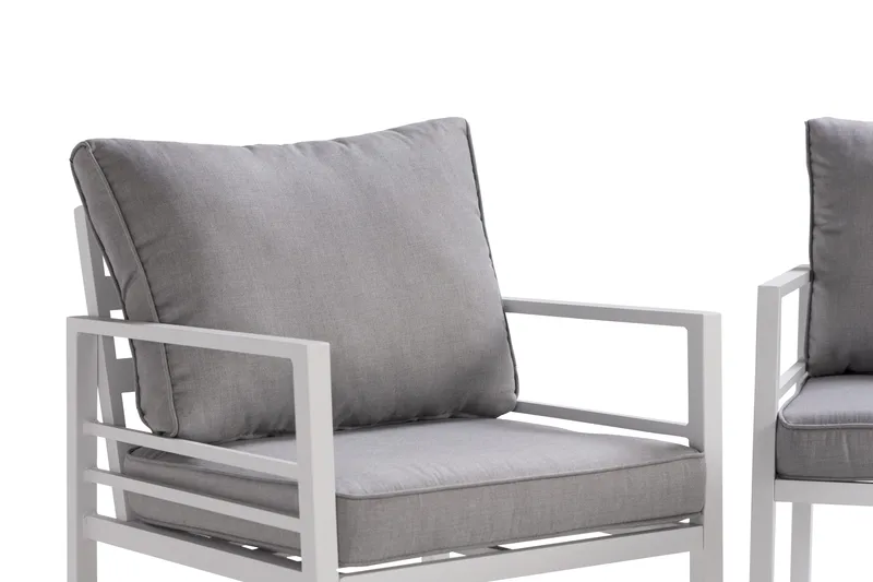 Ariany Sofagruppe - Hvit/Grå - Hagemøbler - Loungemøbler - Loungesett