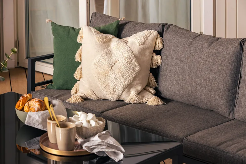 Ariany Sofagruppe - Svart/Grå - Hagemøbler - Loungemøbler - Loungesett