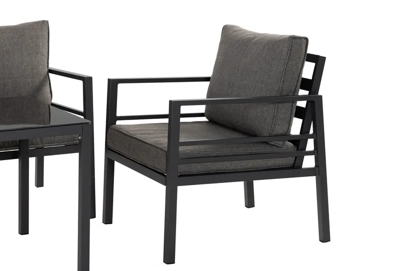 Ariany Sofagruppe - Svart/Grå - Hagemøbler - Loungemøbler - Loungesett