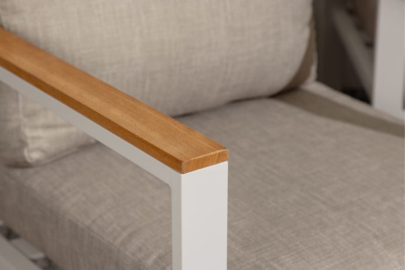 Aspvik Sofagruppe 5-seter - Beige/Grå - Hagemøbler - Loungemøbler - Loungesett