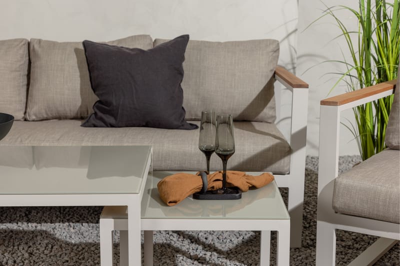 Aspvik Sofagruppe 5-seter - Beige/Grå - Verandamøbler - Sofagruppe utendørs - Loungesett