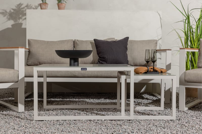 Aspvik Sofagruppe 5-seter - Beige/Grå - Hagemøbler - Loungemøbler - Loungesett