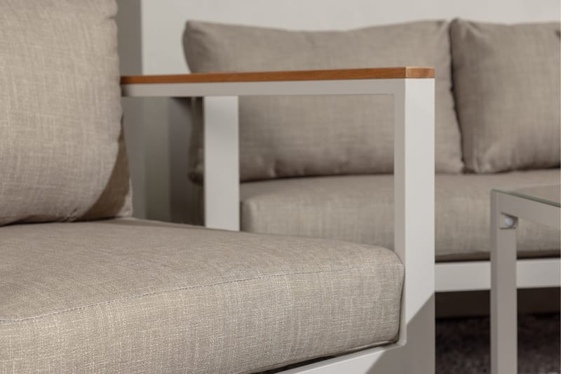 Aspvik Sofagruppe 5-seter - Beige/Grå - Hagemøbler - Loungemøbler - Loungesett