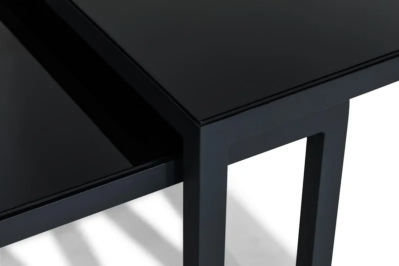 Aspvik Sofagruppe - Svart/Teak - Hagemøbler - Loungemøbler - Loungesett