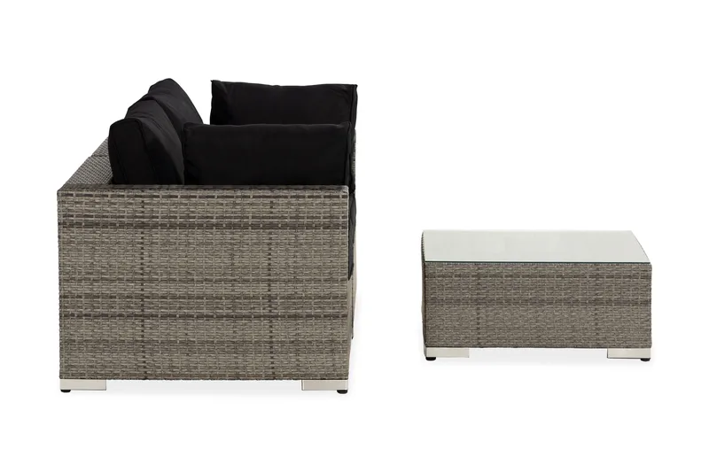 Bahamas 2h, 1 bord/divan Grå - Kunstrotting - Hage - Utemiljø - Veranda & terrasse - Verandamøbler