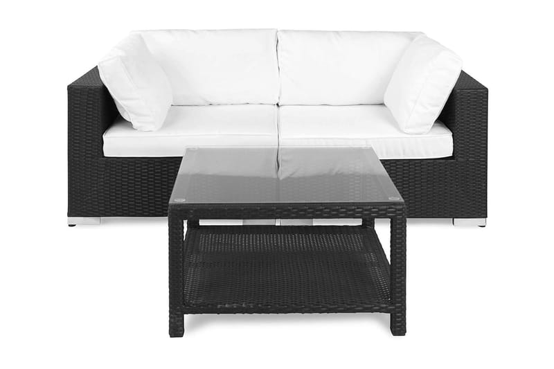 Bahamas Loungegrupp 2 Pers. Bord 75x75 - Svart - Hage - Utemiljø - Veranda & terrasse - Verandamøbler