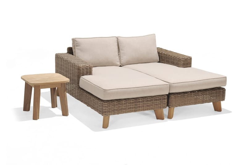 Bahamas Loungegruppe 2-4-seter - Beige - Verandamøbler - Sofagruppe utendørs - Loungesett