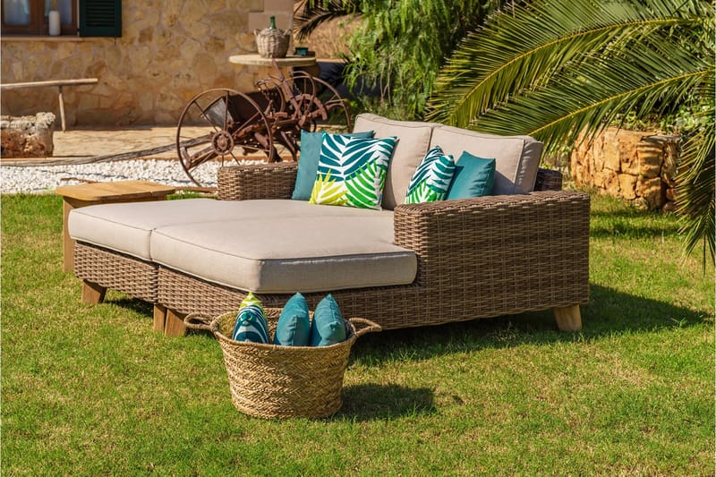Bahamas Loungegruppe 2-4-seter - Beige - Hage - Utemiljø - Veranda & terrasse - Verandamøbler