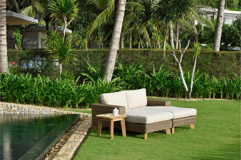 Bahamas Loungegruppe 2-4-seter - Beige - Hage - Utemiljø - Veranda & terrasse - Verandamøbler