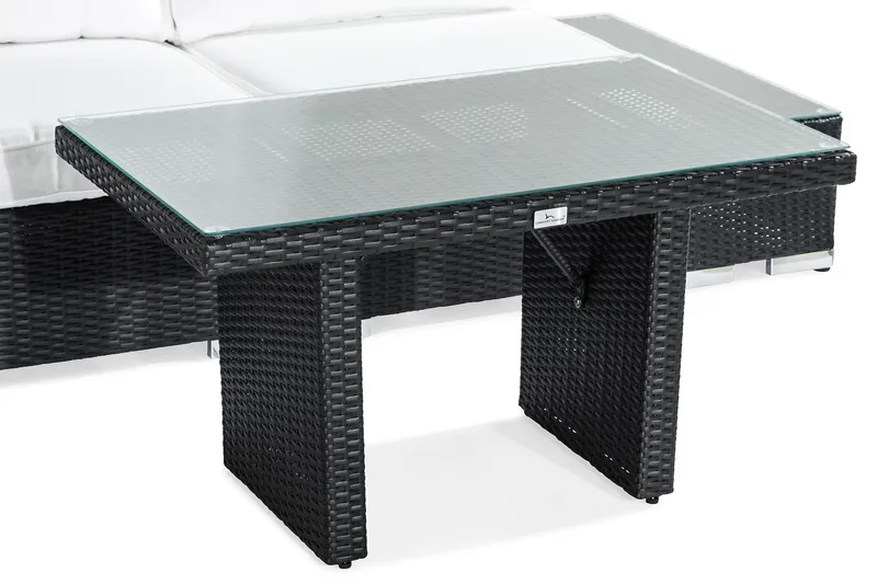 Bahamas Loungegruppe 2-seter - Svart Bord Avslutning - Hage - Utemiljø - Veranda & terrasse - Verandamøbler