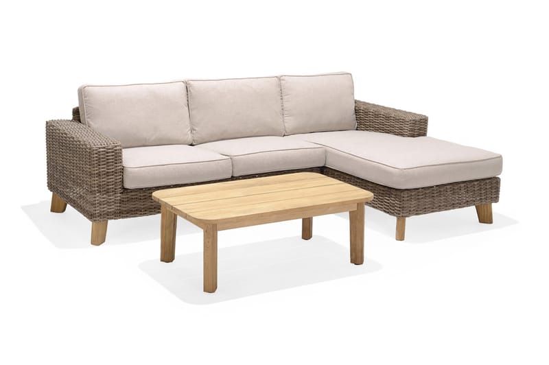 Bahamas Loungegruppe 3-4-seter - Beige - Verandamøbler - Sofagruppe utendørs - Loungesett