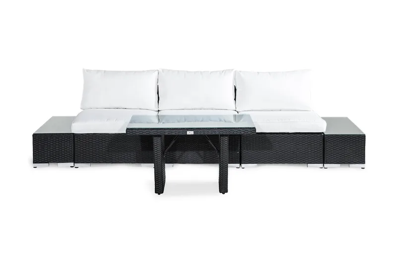 Bahamas Loungegruppe 3-seter, Svart Bord Avslutning