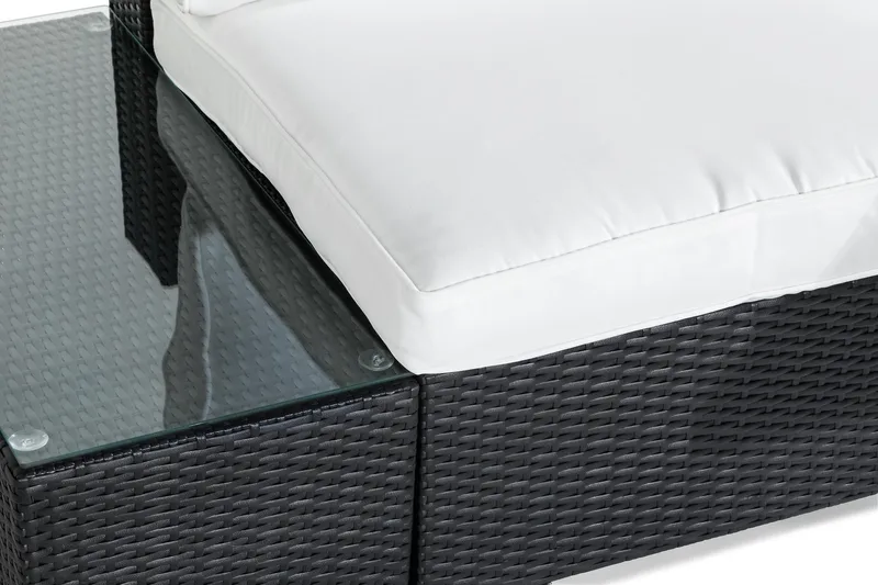 Bahamas Loungegruppe 3-seter - Svart Bord Avslutning - Hage - Utemiljø - Veranda & terrasse - Verandamøbler