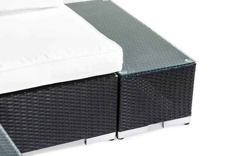 Bahamas Loungegruppe 3-seter - Svart Bord Avslutning - Hage - Utemiljø - Veranda & terrasse - Verandamøbler