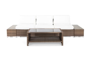 Bahamas Loungegruppe 3 Pers 1 Bord m Hylle - 2 Avslutninger Sand - Hage - Utemiljø - Veranda & terrasse - Verandamøbler