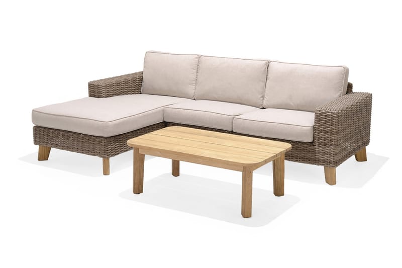 Bahamas Loungegruppe 4-seter - Beige - Verandamøbler - Sofagruppe utendørs - Loungesett