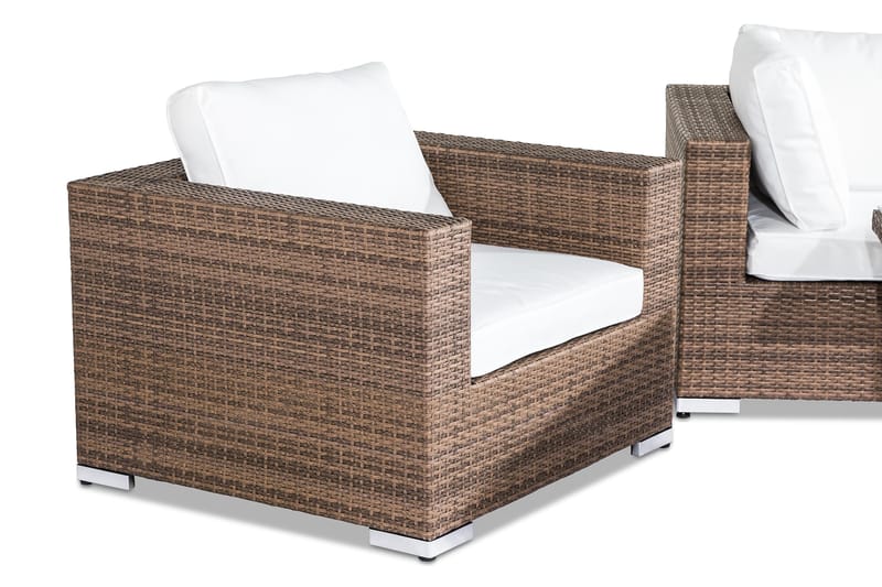 Bahamas Loungegruppe 4-seter - Sand Bord 2 Lenestoler - Verandamøbler - Sofagruppe utendørs - Loungesett