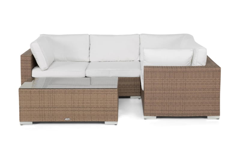 Bahamas Loungegruppe 4 Pers Bord - Sand - Verandamøbler - Sofagruppe utendørs - Loungesett