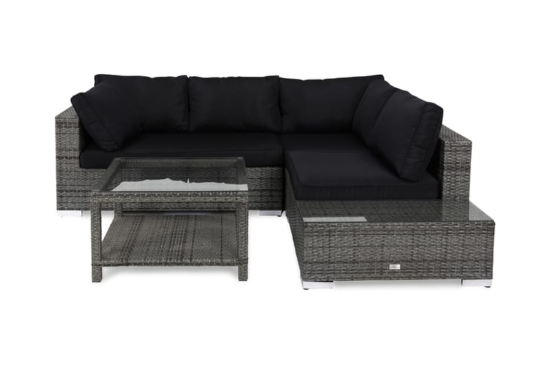 Bahamas Loungegruppe 4 Pers Bord 75x75 - Avslutning Grå - Hage - Utemiljø - Veranda & terrasse - Verandamøbler