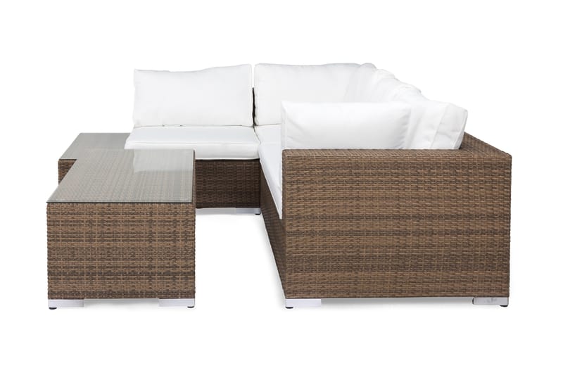 Bahamas Loungegruppe 4 Pers Bord - Avslutning Sand - Verandamøbler - Sofagruppe utendørs - Loungesett