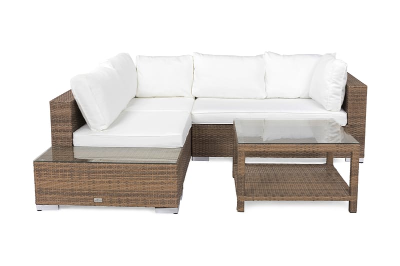 Bahamas Loungegruppe 4 Pers Bord 75x75 - Avslutning Sand - Hage - Utemiljø - Veranda & terrasse - Verandamøbler