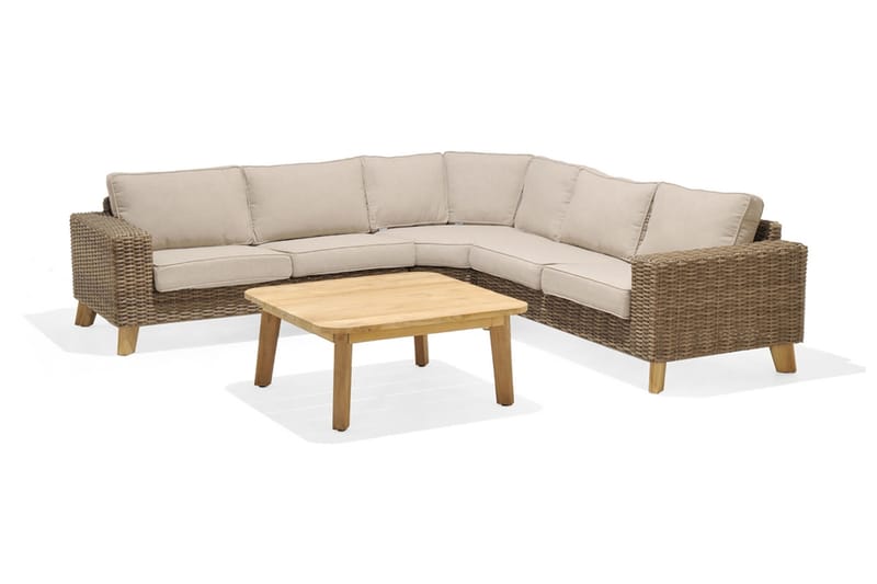 Bahamas Loungegruppe 5-seter - Beige - Verandamøbler - Sofagruppe utendørs - Loungesett