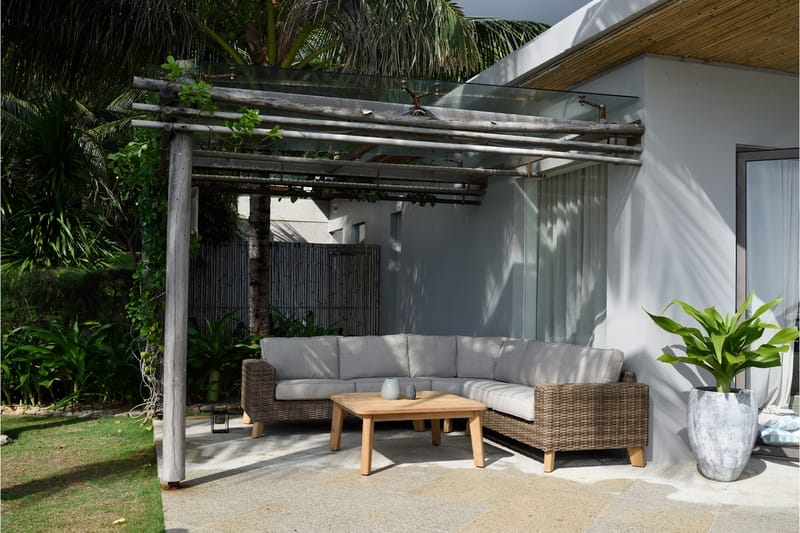 Bahamas Loungegruppe 5-seter - Beige - Verandamøbler - Sofagruppe utendørs - Loungesett