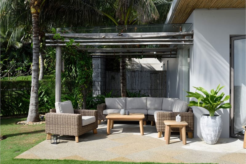 Bahamas Loungegruppe 5-seter - Beige - Verandamøbler - Sofagruppe utendørs - Loungesett
