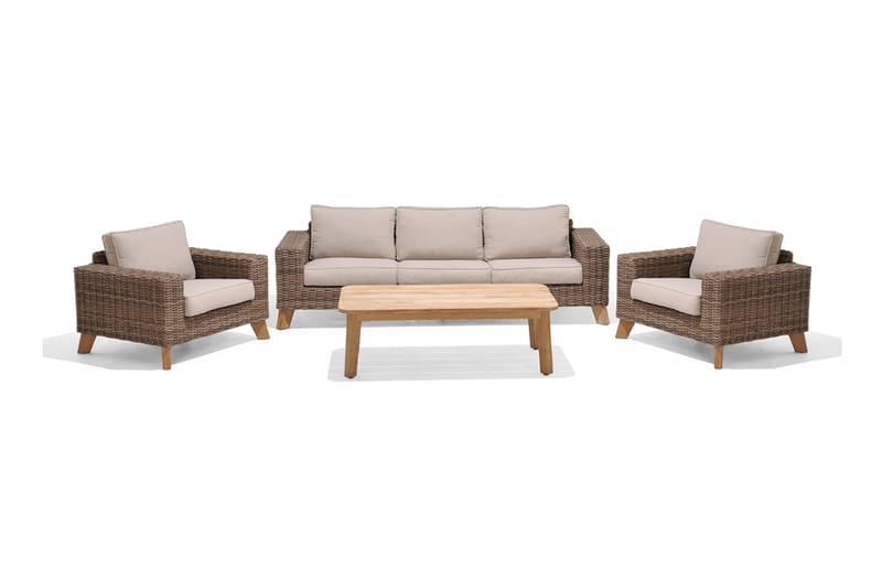 Bahamas Loungegruppe 5-seter - Beige - Hage - Utemiljø - Veranda & terrasse - Verandamøbler