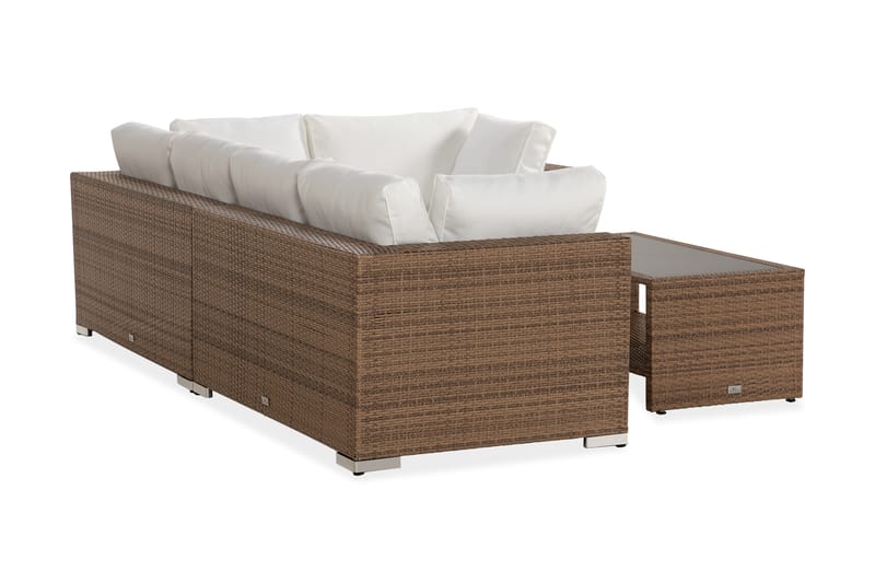 Bahamas Loungegruppe 5-seter Bord m Hylle - Sand - Hage - Utemiljø - Veranda & terrasse - Verandamøbler