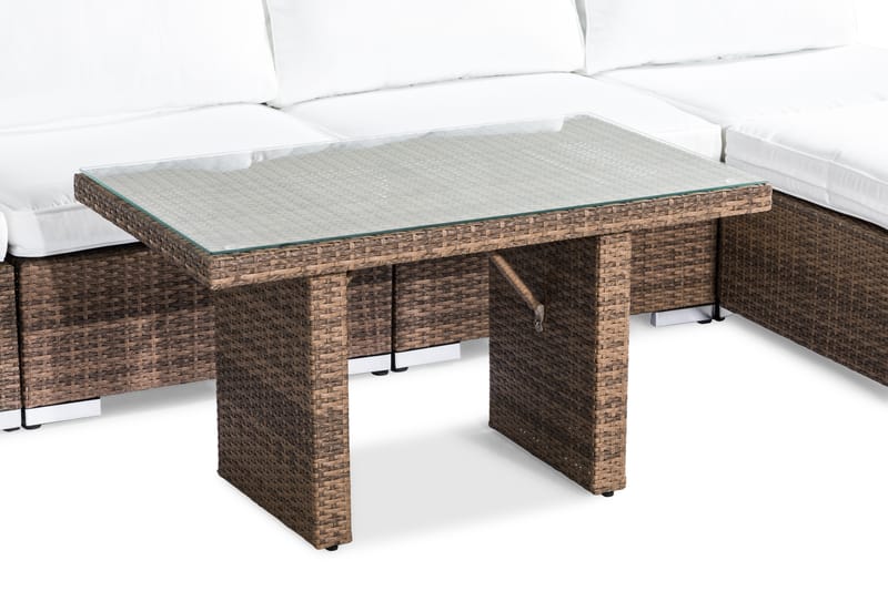 Bahamas Loungegruppe 5-seter - Sand Bord Divan Avslutning - Hage - Utemiljø - Veranda & terrasse - Verandamøbler