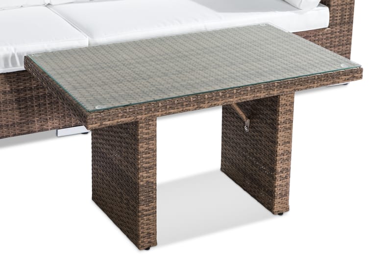 Bahamas Loungegruppe 5-seter - Sand Bord Lenestol - Verandamøbler - Sofagruppe utendørs - Loungesett