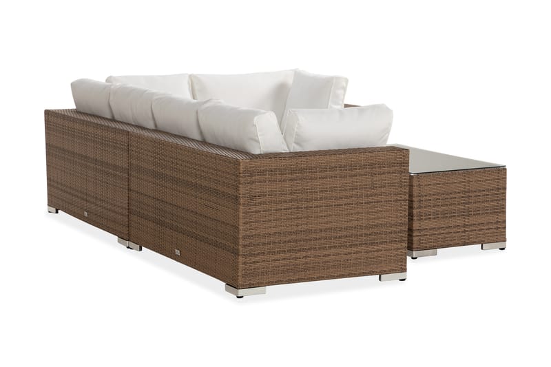 Bahamas Loungegruppe 5 Pers Bord - Sand - Verandamøbler - Sofagruppe utendørs - Loungesett