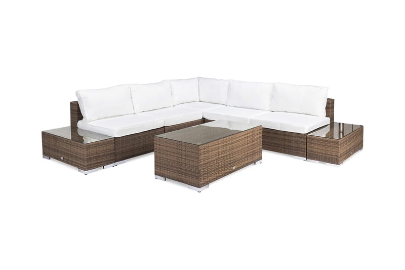 Bahamas Loungegruppe 5 Pers 1 Bord - 2 Avslutninger Sand - Hage - Utemiljø - Veranda & terrasse - Verandamøbler