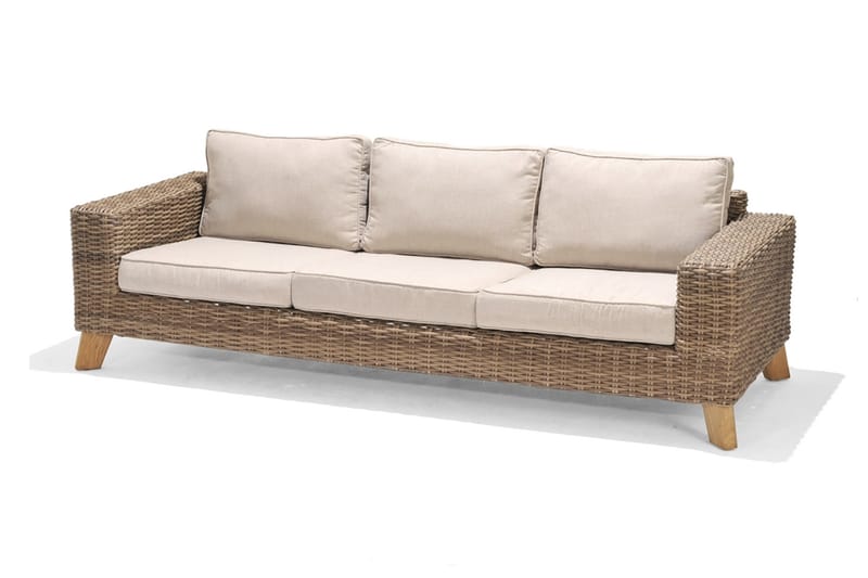 Bahamas Loungegruppe 6-seter - Beige - Verandamøbler - Sofagruppe utendørs - Loungesett