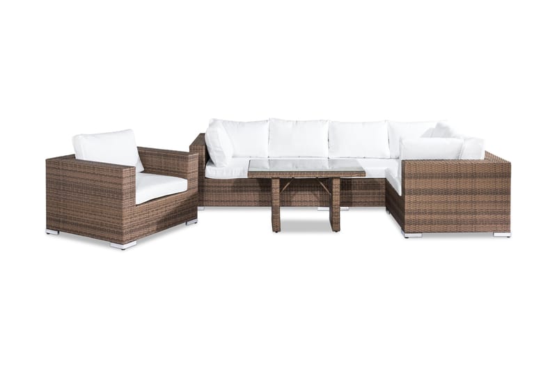 Bahamas Loungegruppe 6-seter - Sand Bord Lenestol - Sofagruppe utendørs - Loungesett - Verandamøbler