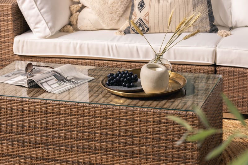 Bahamas Loungegruppe 6 Pers 2 Divan/Bord - Sand - Hage - Utemiljø - Veranda & terrasse - Verandamøbler