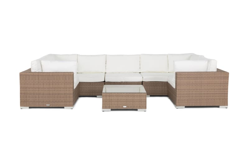 Bahamas Loungegruppe 8 Pers Divan/Bord - Sand - Hage - Utemiljø - Veranda & terrasse - Verandamøbler
