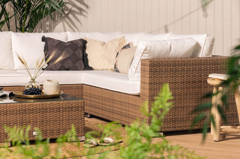 Bahamas Loungegruppe - Kunstrotting Sand - Verandamøbler - Sofagruppe utendørs - Loungesett