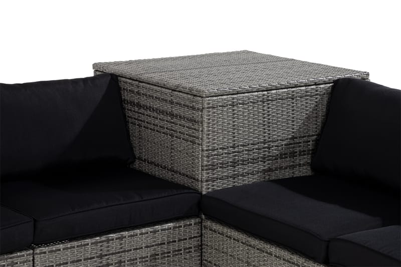 Bahamas Loungegruppe - Svart/Hvit - Verandamøbler - Sofagruppe utendørs - Loungesett