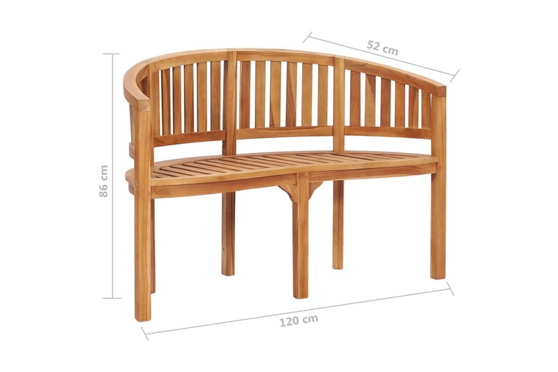 Bananformet hagesofagruppe 3 deler heltre teak - Brun - Hagemøbler - Loungemøbler - Loungesett