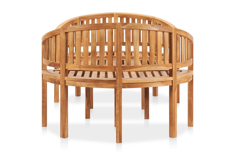 Bananformet hagesofagruppe 3 deler heltre teak - Brun - Hagemøbler - Loungemøbler - Loungesett