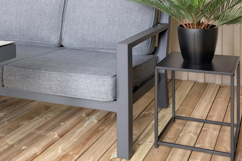 Barcelona Hjørneloungegruppe Svart - Venture Home - Verandamøbler - Sofagruppe utendørs - Loungesett