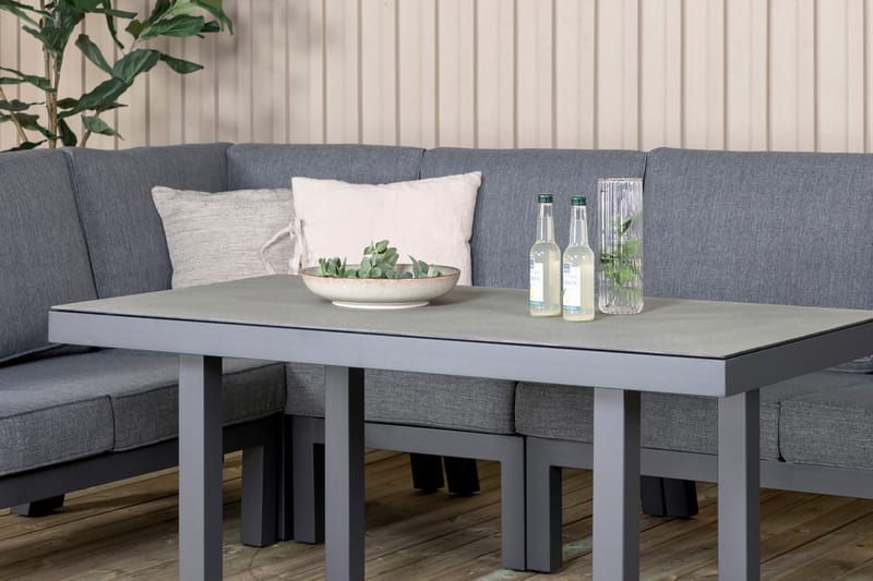 Barcelona Hjørneloungegruppe Svart - Venture Home - Verandamøbler - Sofagruppe utendørs - Loungesett