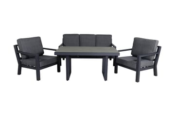 Barcelona loungegruppe svart - Venture Home - Hagemøbler - Loungemøbler - Loungesett
