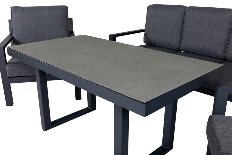 Barcelona loungegruppe svart - Venture Home - Hagemøbler - Loungemøbler - Loungesett