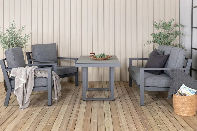 Barcelona loungegruppe svart - Venture Home - Hagemøbler - Loungemøbler - Loungesett