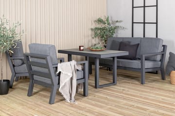 Barcelona loungegruppe svart - Venture Home - Hagemøbler - Loungemøbler - Loungesett