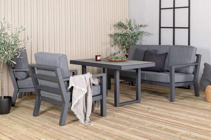 Barcelona loungegruppe svart - Venture Home - Hagemøbler - Loungemøbler - Loungesett